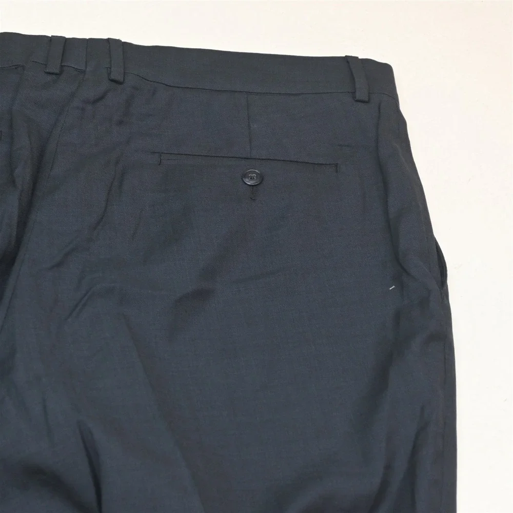 Jos A Bank 46R 38x32 Blue 100% Wool Traveler Mens Jacket Pants Suit